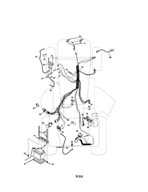 Electrical Diagram and Parts List for 917275630  Craftsman Lawn Tractor