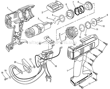 Page B Diagram and Parts List for 973111291  Craftsman Cordless Drill