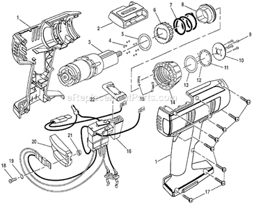 Part Location Diagram of 984131-001 Craftsman Motor Assy