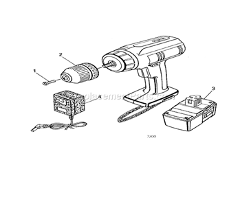 Battery Charger/Pack Diagram and Parts List for 973111660  Craftsman Cordless Drill