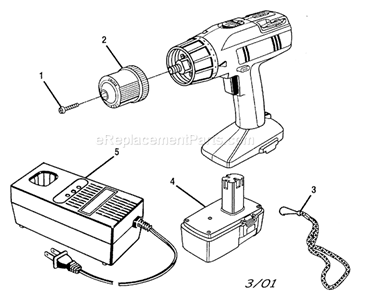 Part Location Diagram of 9-11103 Craftsman Batt Pack