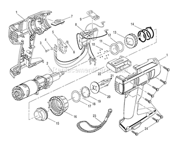 Housing Diagram and Parts List for 973113051  Craftsman Cordless Drill