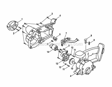 Housing Diagram and Parts List for 973113080  Craftsman Circular Saw