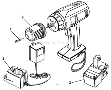 Drill Diagram and Parts List for 973113270  Craftsman Cordless Drill