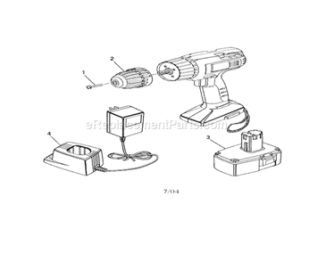 12 Volt Cordless Drill Dr... Diagram and Parts List for 973225400  Craftsman Cordless Drill