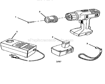 Unit Parts Diagram and Parts List for 973271570  Craftsman Cordless Drill