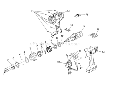 Housing/Motor Diagram and Parts List for 973271830  Craftsman Cordless Drill