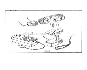 3/8" Cordless Drill-Drive... Diagram and Parts List for 973274930  Craftsman Cordless Drill