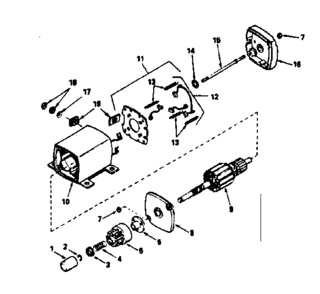 Starter Motor Diagram and Parts List for 143376022  Craftsman Engine