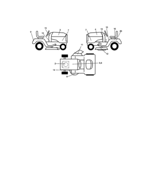 Decals Diagram and Parts List for 917272480  Craftsman Lawn Tractor