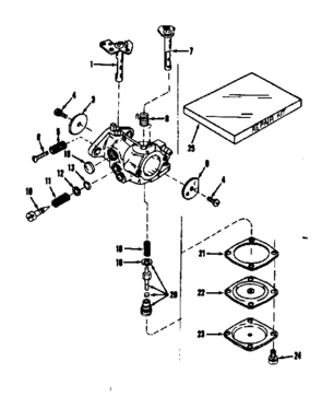 Part Location Diagram of 650453 Craftsman Lawn & garden equipment engine screw
