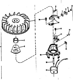 Magneto (wico Fw-2640) Diagram and Parts List for 143102120  Craftsman Engine