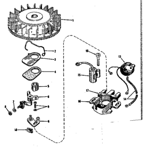 Magneto No. 29403 (phelon F-3220-h) Diagram and Parts List for 14360400  Craftsman Engine
