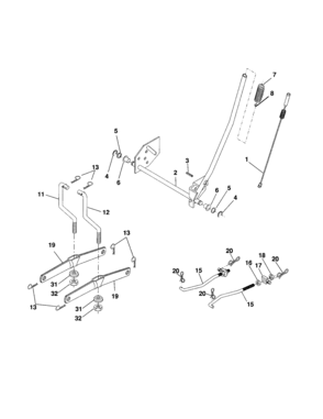 Lift Diagram and Parts List for 917256730  Craftsman Lawn Tractor