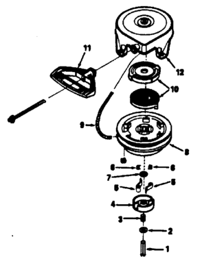 Rewind Starter No. 590630 Diagram and Parts List for 143796062  Craftsman Engine