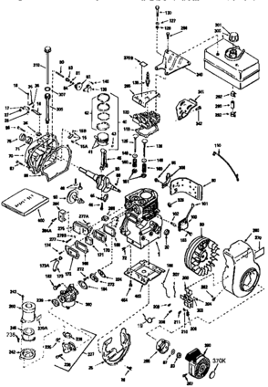 Engine (71/143) 143.966001 Diagram and Parts List for 143966001  Craftsman Engine