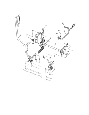 Lift Diagram and Parts List for 917287251  Craftsman Lawn Tractor