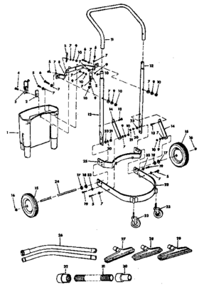 Cart Assembly And Accessories Diagram and Parts List for 113179951  Craftsman Filters & Accessories