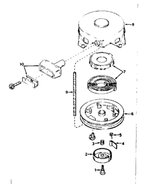 Rewind Starter No. 590420 Diagram and Parts List for 143571042  Craftsman Engine