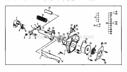 Page D Diagram and Parts List for 989796060  Craftsman Trimmer