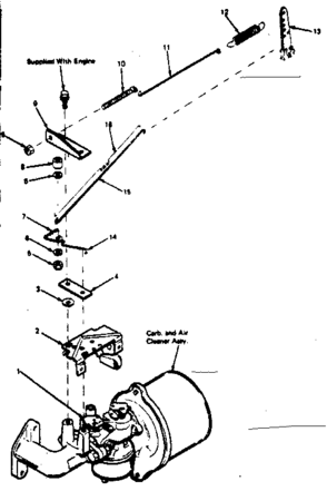 Governor Assembly Diagram and Parts List for 580323050  Craftsman Engine
