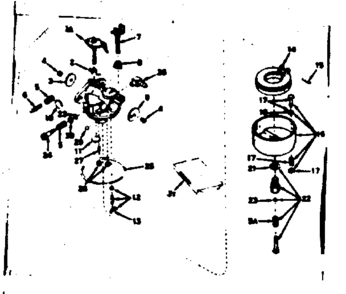 Carburetor Diagram and Parts List for 143194072  Craftsman Engine