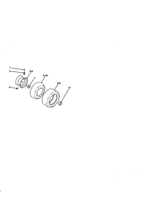 Wheels And Tires Diagram and Parts List for 917259140  Craftsman Lawn Tractor