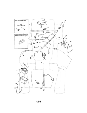Electrical Diagram and Parts List for 917288140  Craftsman Lawn Tractor