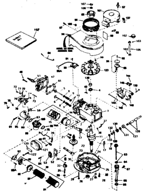 Engine Diagram and Parts List for 143365012  Craftsman Engine
