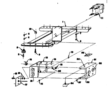 Mounting Base Diagram and Parts List for 5803183-7  Craftsman Engine
