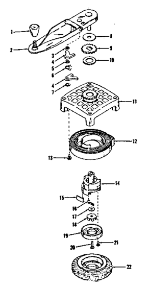 Self-starter No. 28767 Diagram and Parts List for 14362200  Craftsman Engine