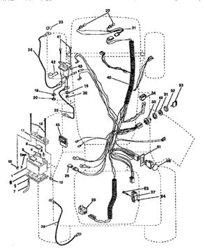 Electrical Diagram and Parts List for 917257731  Craftsman Lawn Tractor