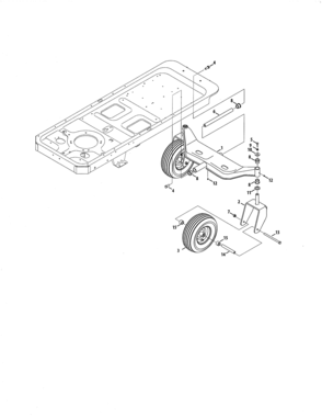 Front Pivot Axle Diagram and Parts List for 247250020  Craftsman Engine