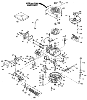 4.0 R.p., 10 C.i., 164 C.c., Solid State Diagram and Parts List for 143394352  Craftsman Engine