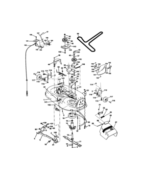Mower Deck Diagram and Parts List for 917273142  Craftsman Lawn Tractor