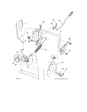 Lift Assembly Diagram and Parts List for 917991090  Craftsman Lawn Tractor