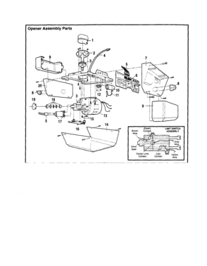 Part Location Diagram of 41A5021-2E Craftsman Garage door opener receiver logic board