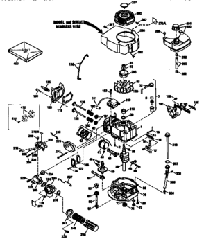 Replacement Parts Diagram and Parts List for 143954502  Craftsman Engine
