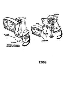 Flashlight Diagram and Parts List for 982137-001  Craftsman Worklight & Flashlight