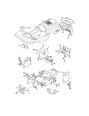 Chassis And Enclosures Diagram and Parts List for 917271742  Craftsman Lawn Tractor
