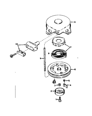 Rewind Starter No. 590420 Diagram and Parts List for 143566132  Craftsman Engine