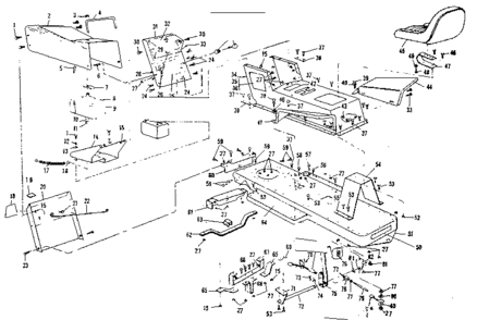 Top Half Diagram and Parts List for 536250930  Craftsman Lawn Tractor