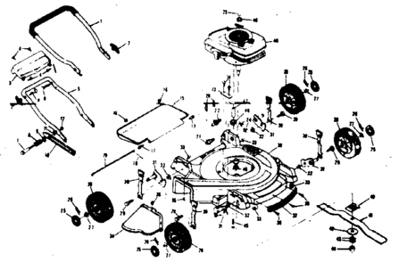 Unit Parts Diagram and Parts List for 13190307  Craftsman Lawn Mower