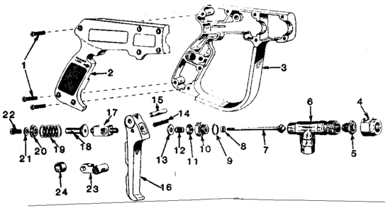 5163029 Handgun Diagram and Parts List for 74310  Craftsman Pressure Washer