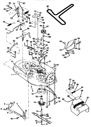 Mower Diagram and Parts List for 917258481  Craftsman Lawn Tractor