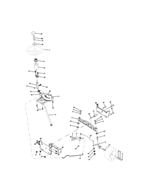 Steering Assembly Diagram and Parts List for 917272480  Craftsman Lawn Tractor