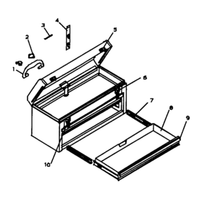 Tool Box Diagram and Parts List for 706595530  Craftsman Tool Stand & Cart