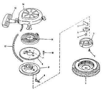 Starter No. 29224 Diagram and Parts List for 14310301  Craftsman Engine