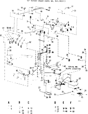 Part Location Diagram of 12314 Craftsman Danger decal