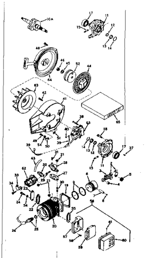 Short Block Diagram and Parts List for 91762802  Craftsman Chainsaw